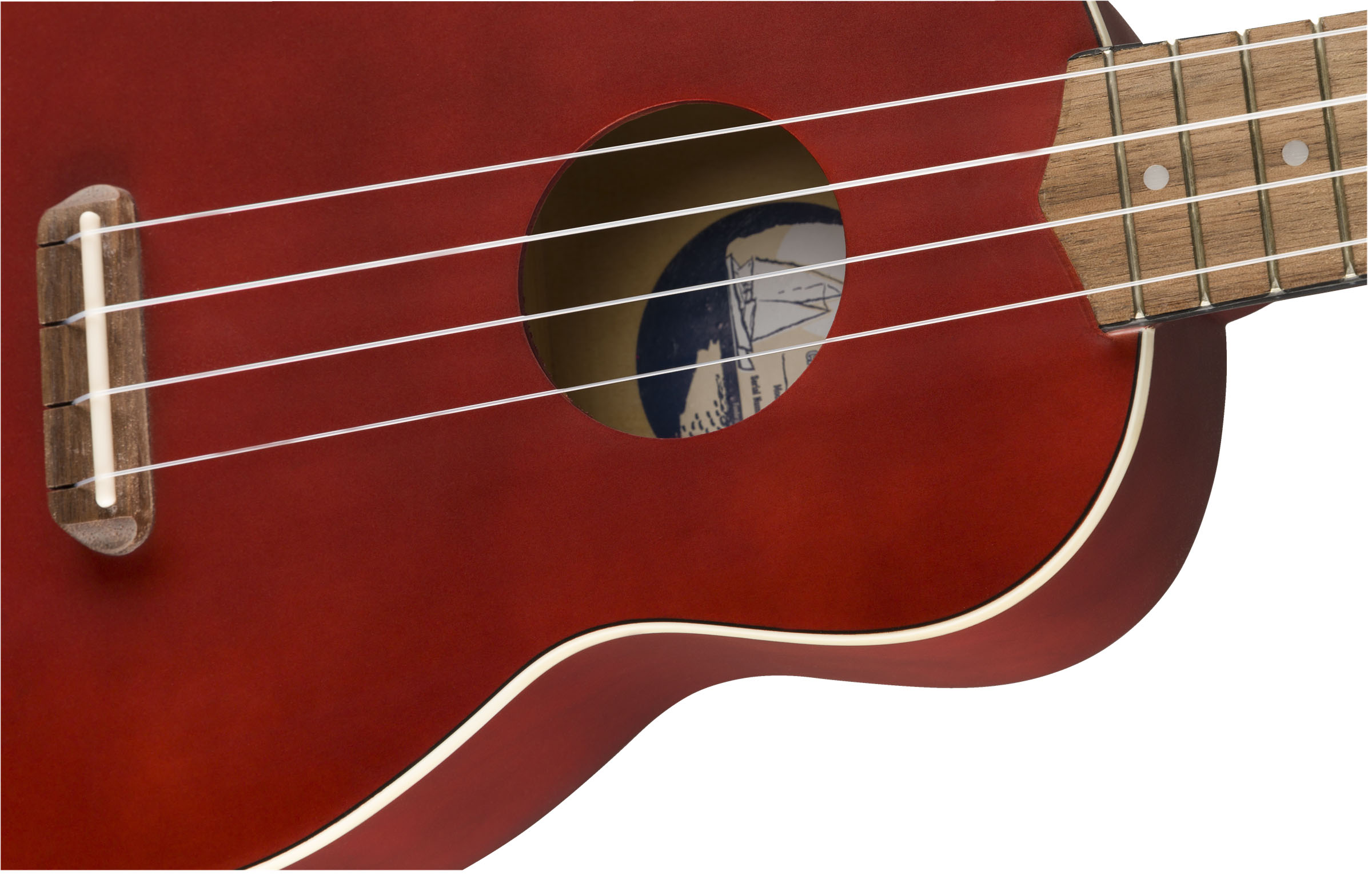 Venice Soprano Uke, Walnut Fingerboard, Cherry - Image 5