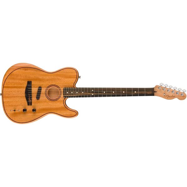 American Acoustasonic® Telecaster® All-Mahogany, Ebony Fingerboard, Natural - Image 2
