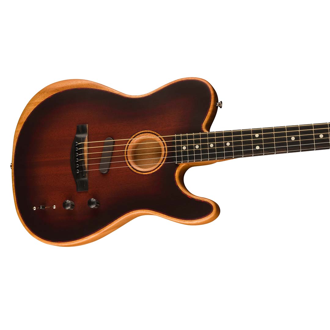 American Acoustasonic® Telecaster® All-Mahogany, Ebony Fingerboard, Bourbon Burst - Image 5