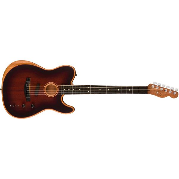 American Acoustasonic® Telecaster® All-Mahogany, Ebony Fingerboard, Bourbon Burst - Image 2