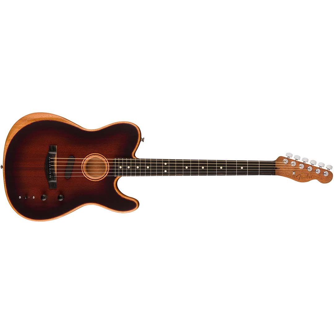 American Acoustasonic® Telecaster® All-Mahogany, Ebony Fingerboard, Bourbon Burst - Image 2