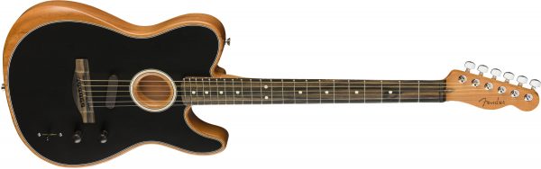 American Acoustasonic® Telecaster®, Ebony Fingerboard, Black - Image 4