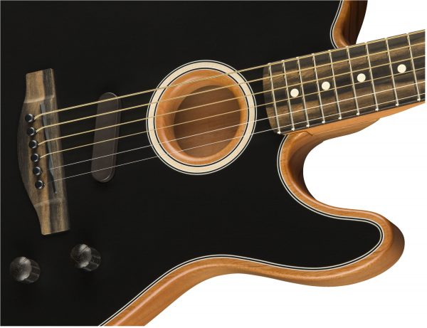 American Acoustasonic® Telecaster®, Ebony Fingerboard, Black - Image 5