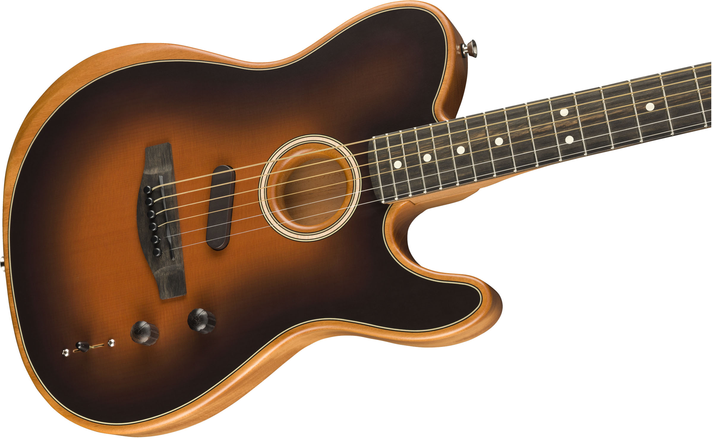American Acoustasonic® Telecaster®, Ebony Fingerboard, Sunburst - Image 6