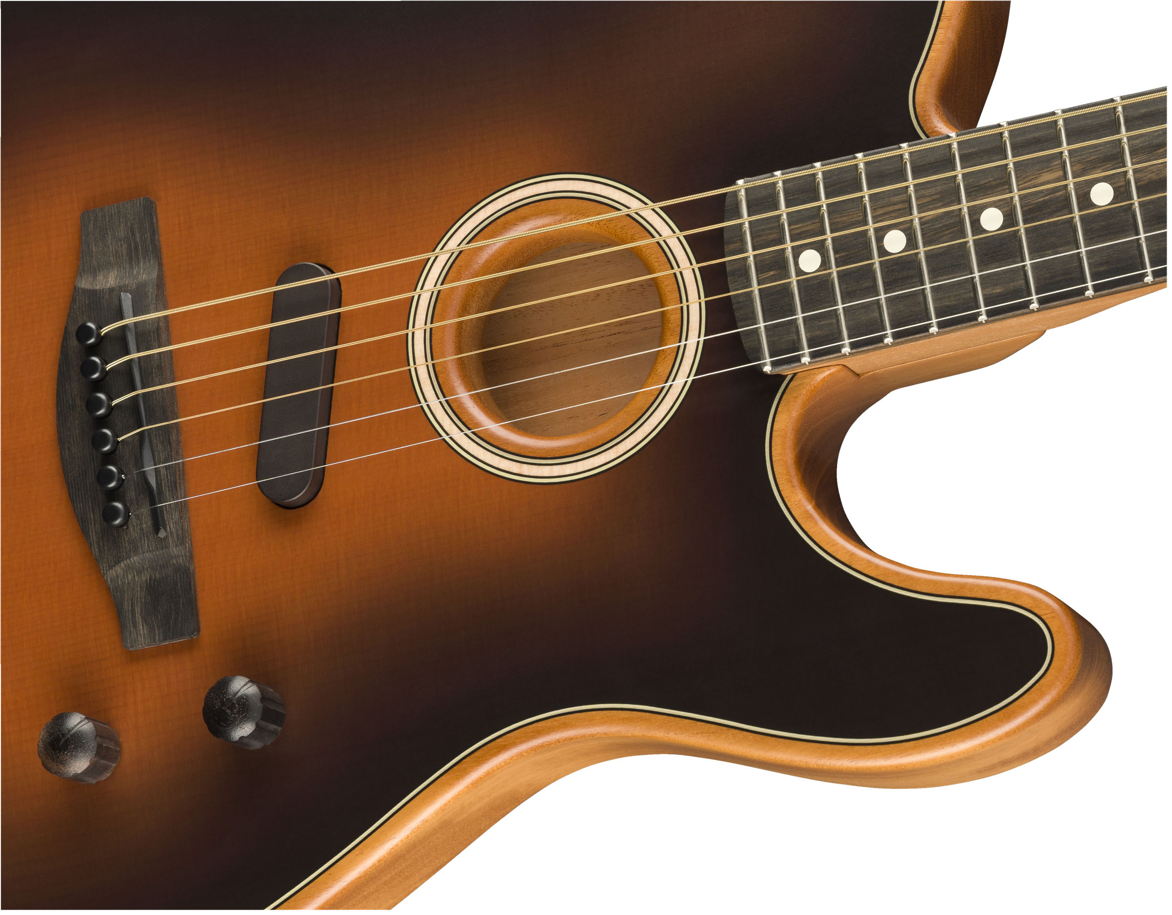 American Acoustasonic® Telecaster®, Ebony Fingerboard, Sunburst - Image 5