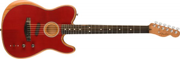 American Acoustasonic® Telecaster®, Ebony Fingerboard, Crimson Red - Image 2