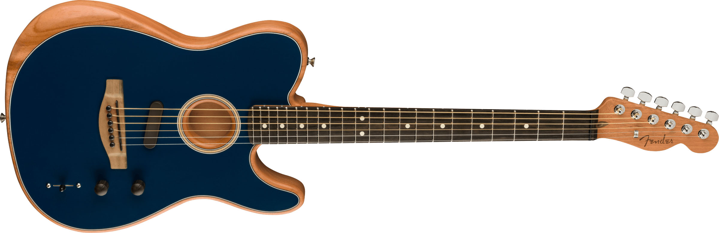 American Acoustasonic® Telecaster®, Ebony Fingerboard, Steel Blue - Image 4