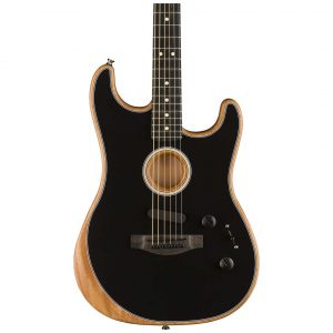 American Acoustasonic® Strat®, Ebony Fingerboard, Black