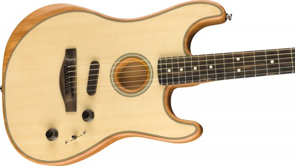 American Acoustasonic® Strat®, Ebony Fingerboard, Natural - Image 4