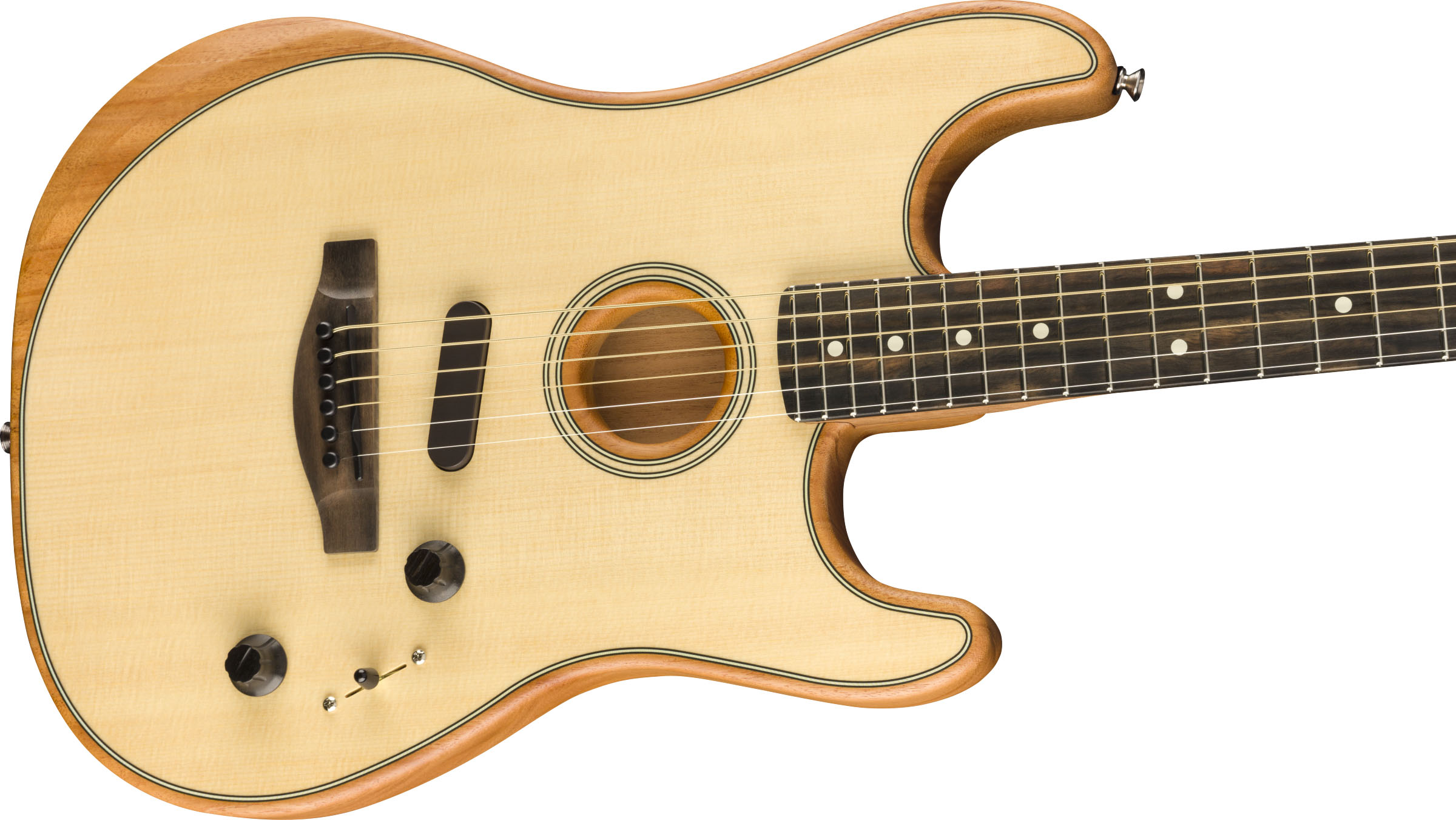American Acoustasonic® Strat®, Ebony Fingerboard, Natural - Image 4