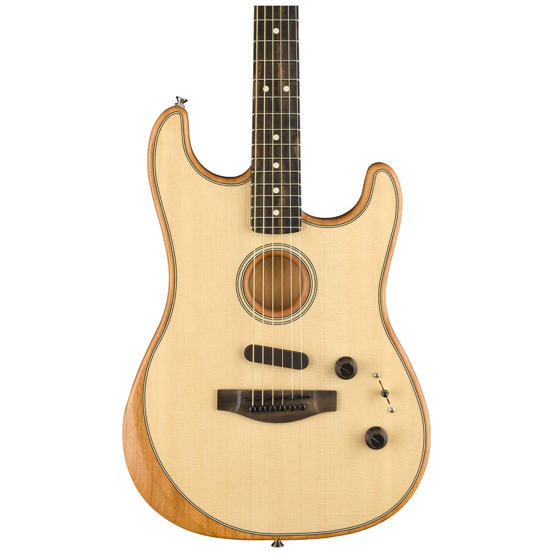 American Acoustasonic® Strat®, Ebony Fingerboard, Natural