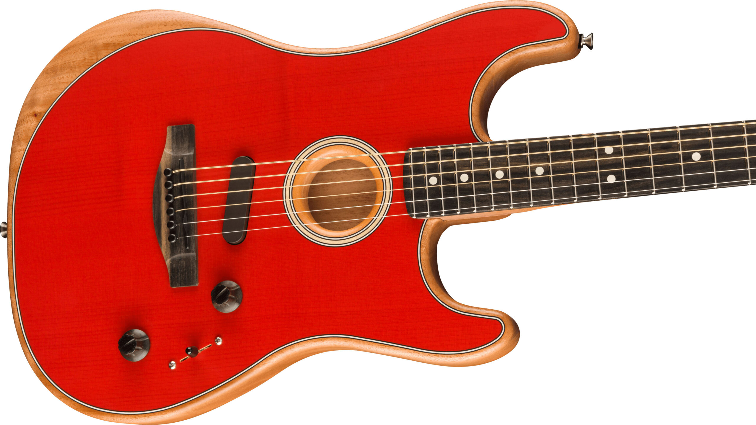 American Acoustasonic® Strat®, Ebony Fingerboard, Dakota Red - Image 4