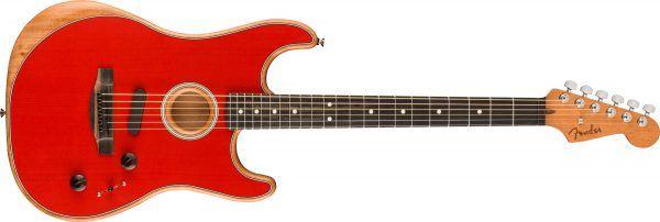 American Acoustasonic® Strat®, Ebony Fingerboard, Dakota Red - Image 2
