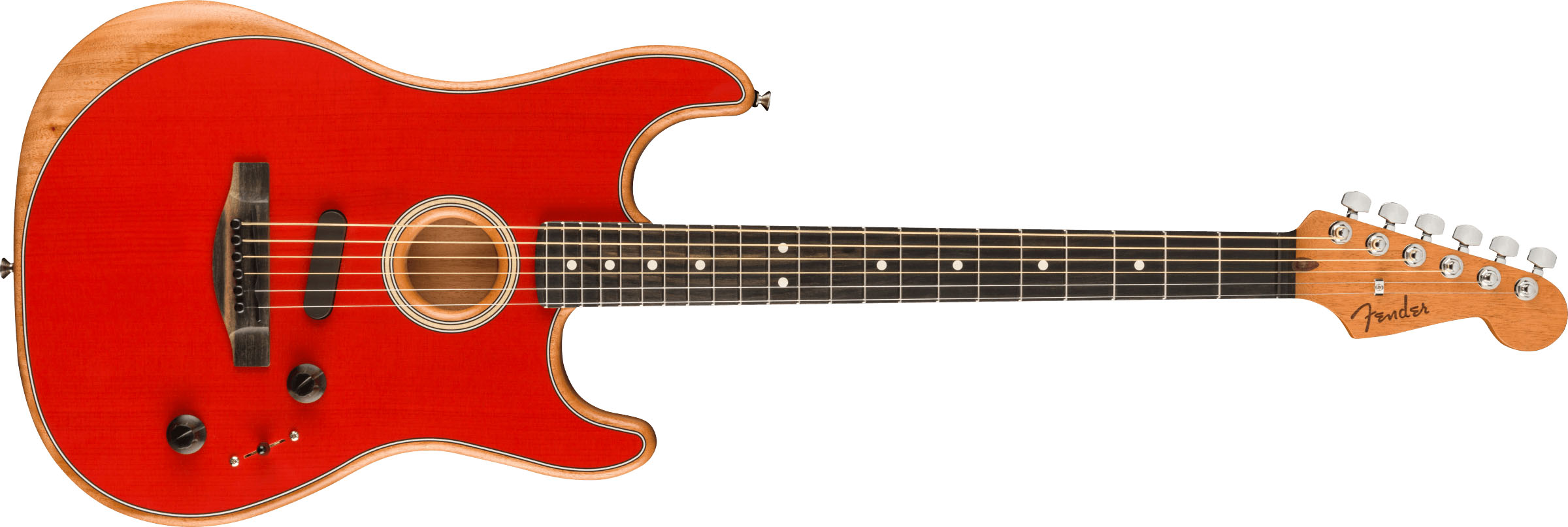 American Acoustasonic® Strat®, Ebony Fingerboard, Dakota Red - Image 2