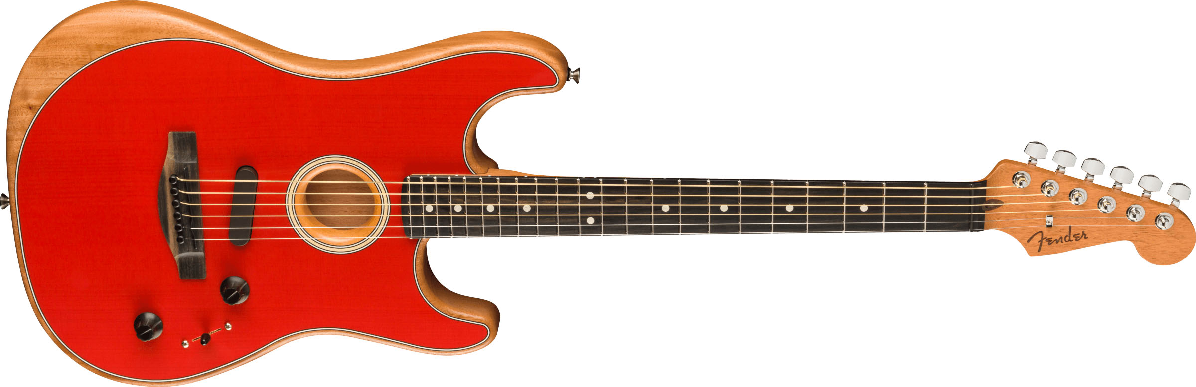 American Acoustasonic® Strat®, Ebony Fingerboard, Dakota Red - Image 5