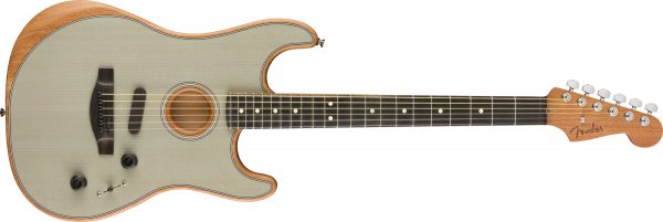American Acoustasonic® Strat®, Ebony Fingerboard, Transparent Sonic Blue - Image 2
