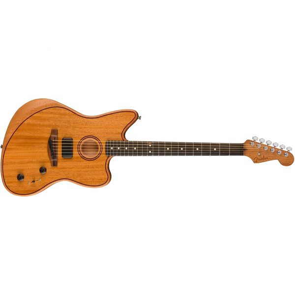 American Acoustasonic® Jazzmaster® All-Mahogany, Ebony Fingerboard, Natural - Image 2