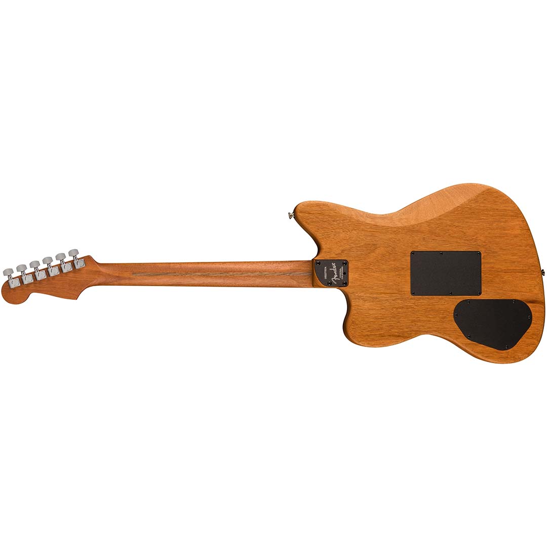 American Acoustasonic® Jazzmaster® All-Mahogany, Ebony Fingerboard, Bourbon Burst - Image 3