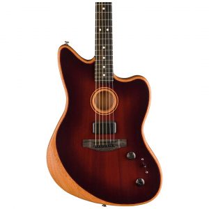 American Acoustasonic® Jazzmaster® All-Mahogany, Ebony Fingerboard, Bourbon Burst