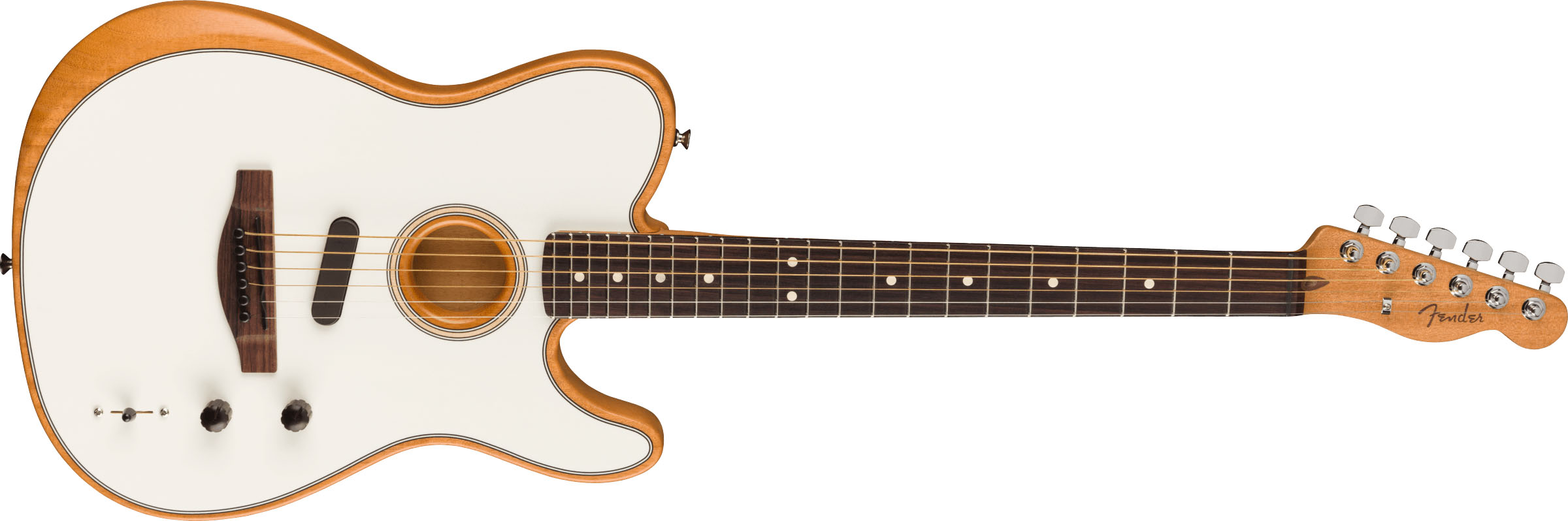 Acoustasonic® Player Telecaster®, Rosewood Fingerboard, Arctic White - Image 4
