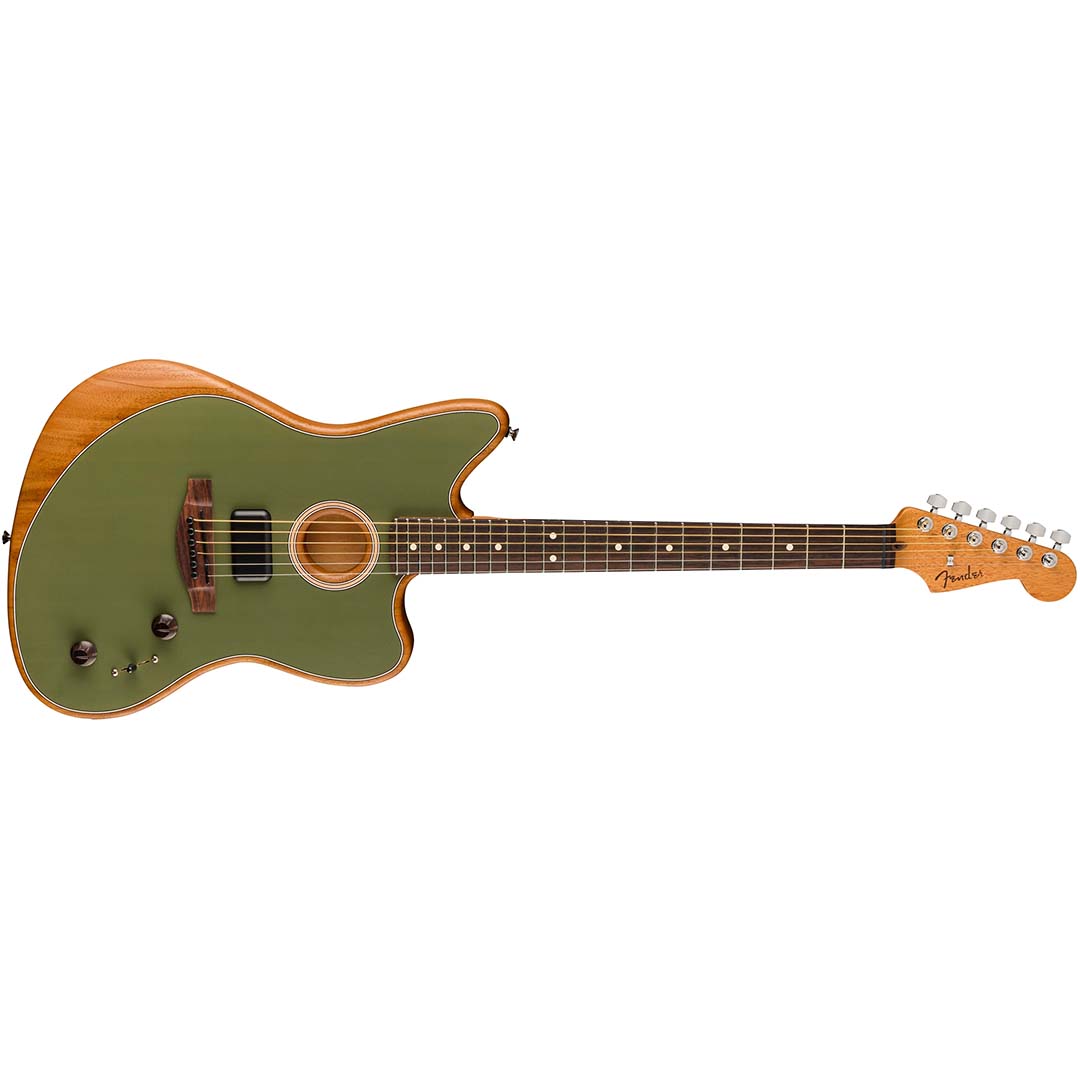 Acoustasonic® Player Jazzmaster, Rosewood Fingerboard, Antique Olive - Image 4