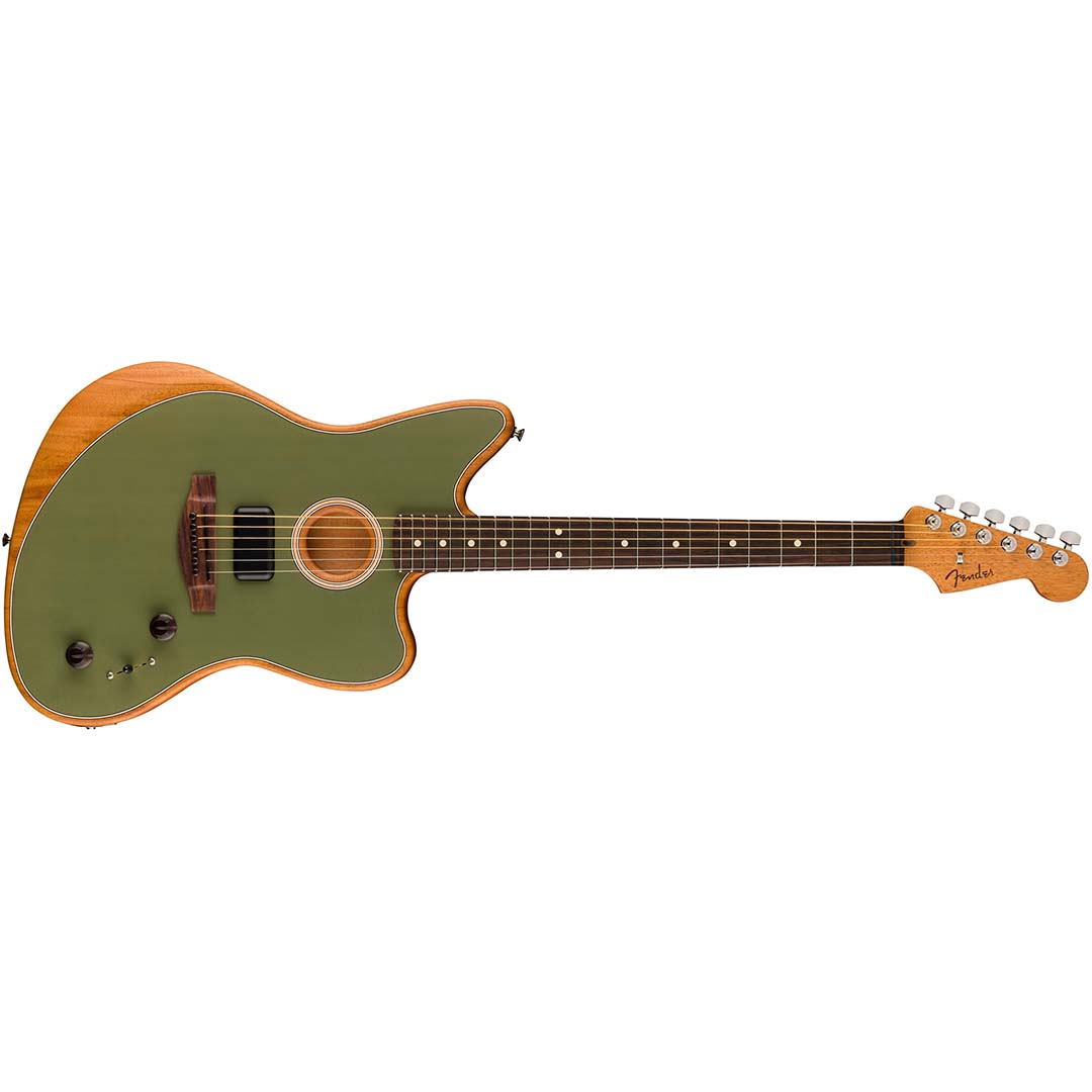 Acoustasonic® Player Jazzmaster, Rosewood Fingerboard, Antique Olive - Image 2
