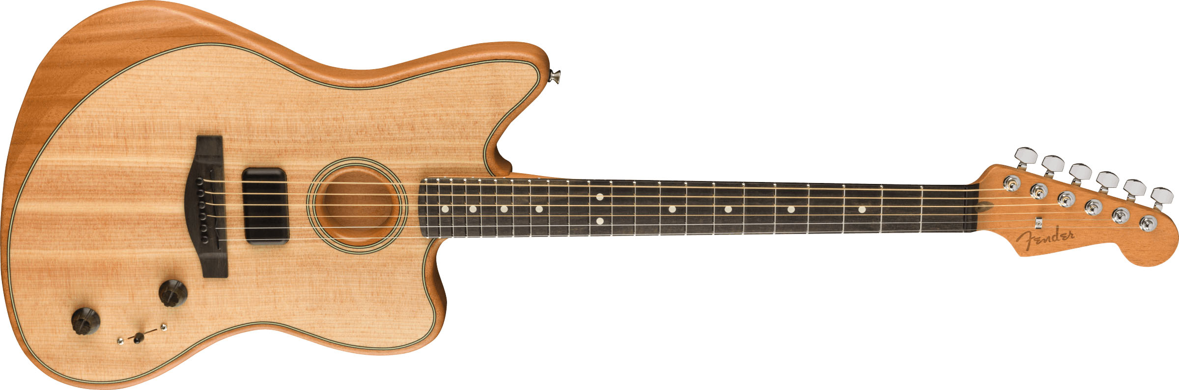 American Acoustasonic® Jazzmaster®, Natural, Ebony Fingerboard - Image 5