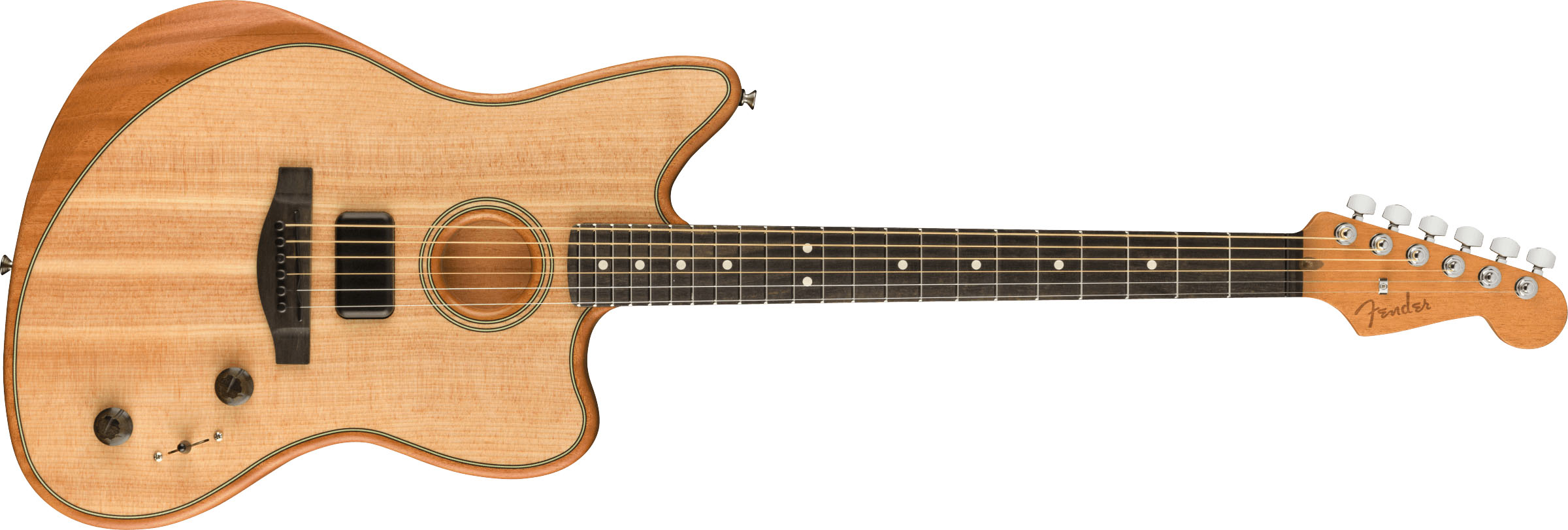 American Acoustasonic® Jazzmaster®, Natural, Ebony Fingerboard - Image 2