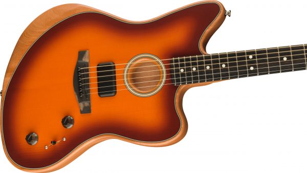 American Acoustasonic® Jazzmaster®, Tobacco Sunburst, Ebony Fingerboard - Image 5