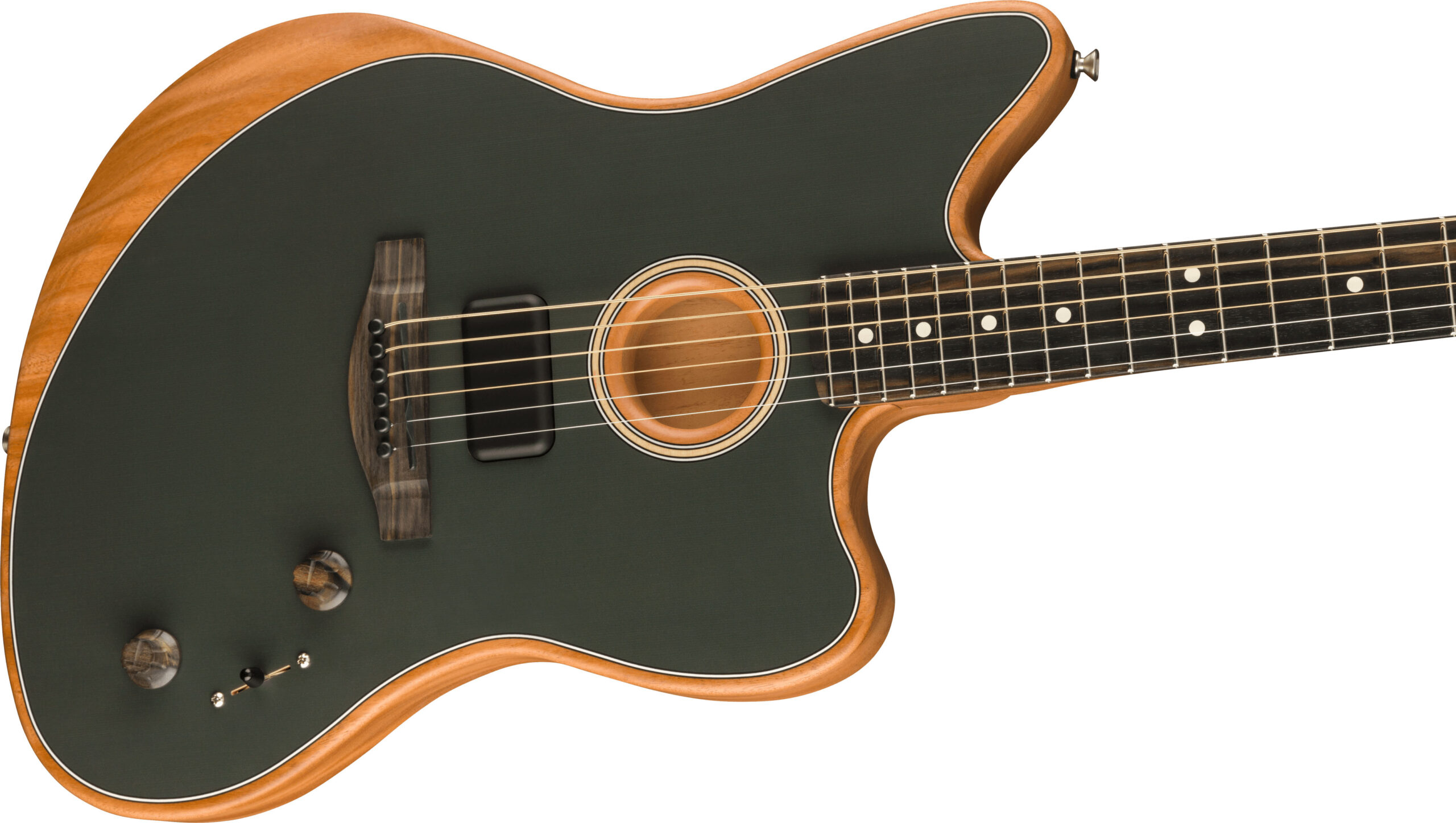American Acoustasonic® Jazzmaster®, Tungsten, Ebony Fingerboard - Image 4