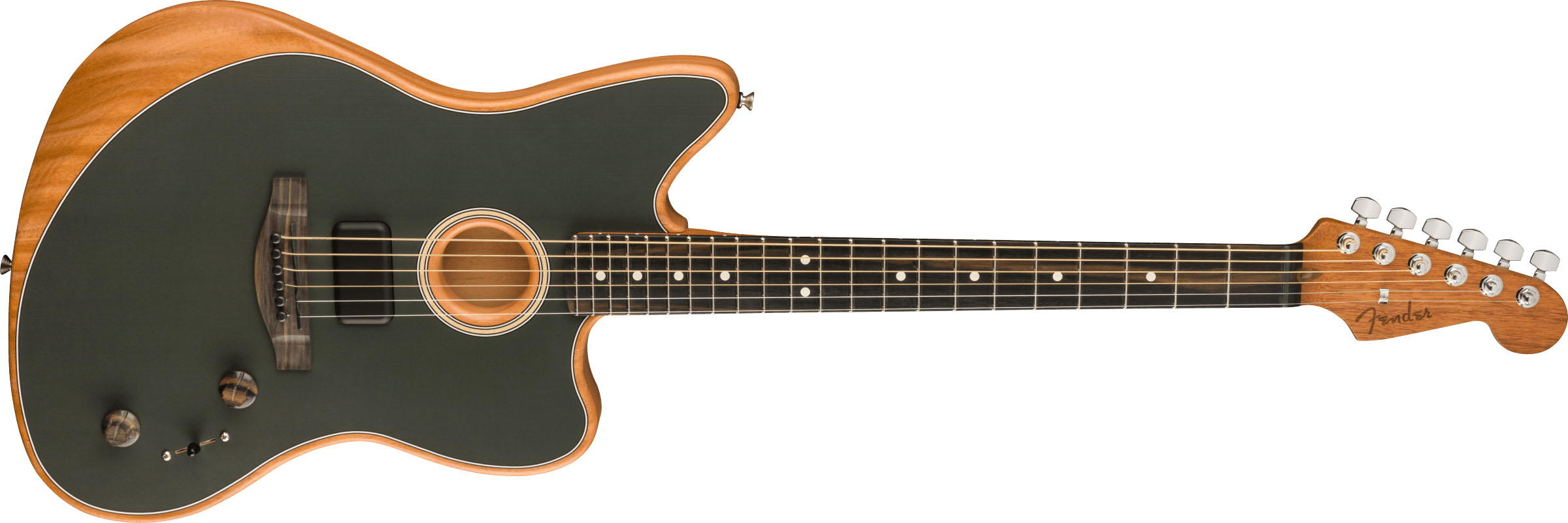 American Acoustasonic® Jazzmaster®, Tungsten, Ebony Fingerboard - Image 5