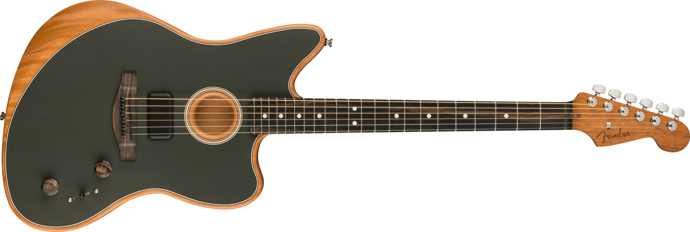 American Acoustasonic® Jazzmaster®, Tungsten, Ebony Fingerboard - Image 2