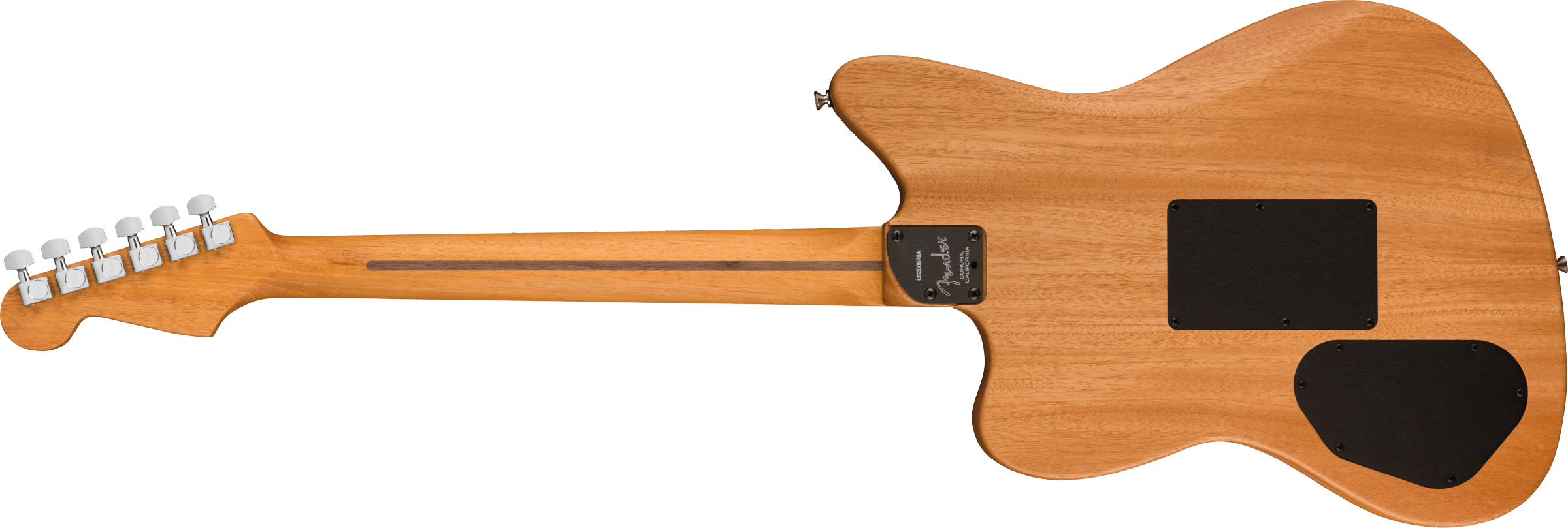 American Acoustasonic® Jazzmaster®, Arctic White, Ebony Fingerboard - Image 3