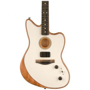 American Acoustasonic® Jazzmaster®, Arctic White, Ebony Fingerboard