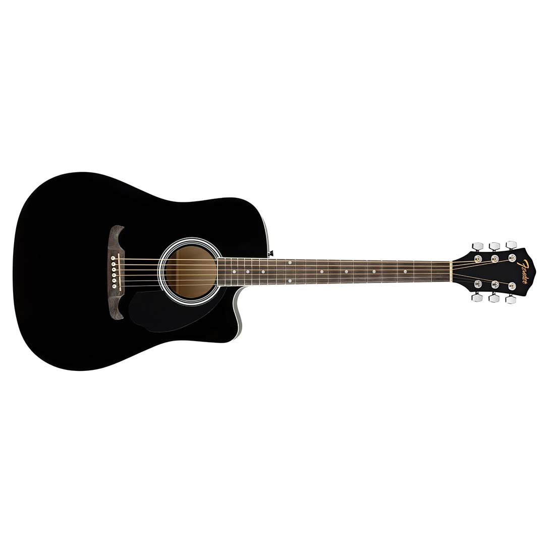 FA-125CE Dreadnought, Walnut Fingerboard, Black - Image 2