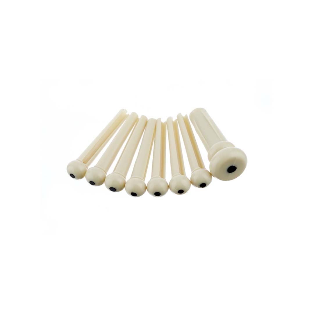 Bridge Pin Set, Ivory with Black Dot (7)