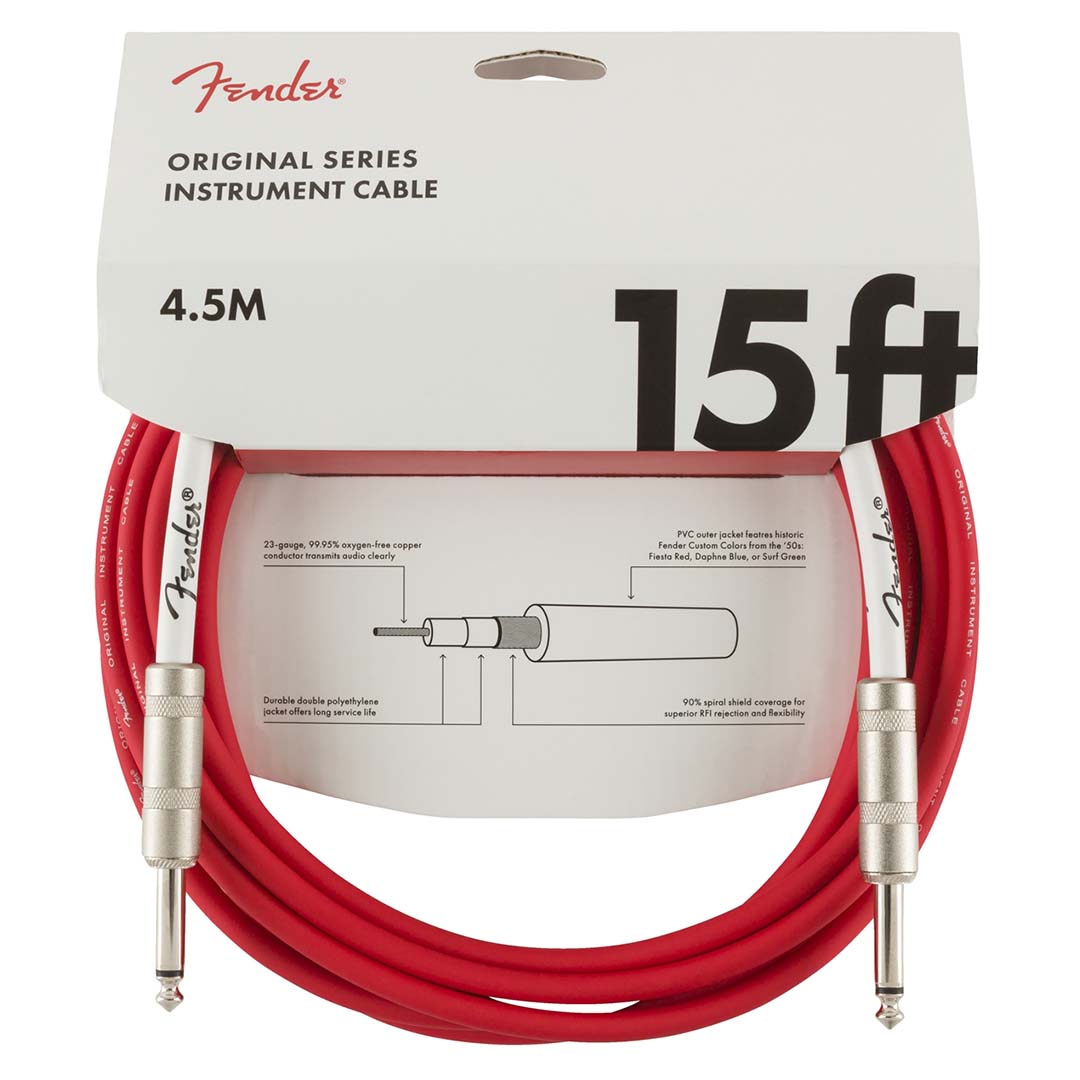 Original Series Instrument Cable, 15', Fiesta Red - Image 3