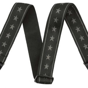 Nylon Stars and Stripes Strap, Black/Grey, 2"