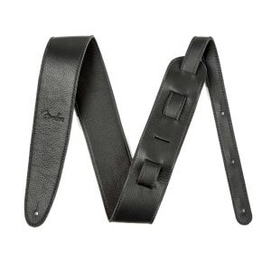 Artisan Crafted Leather Strap, Black, 2"