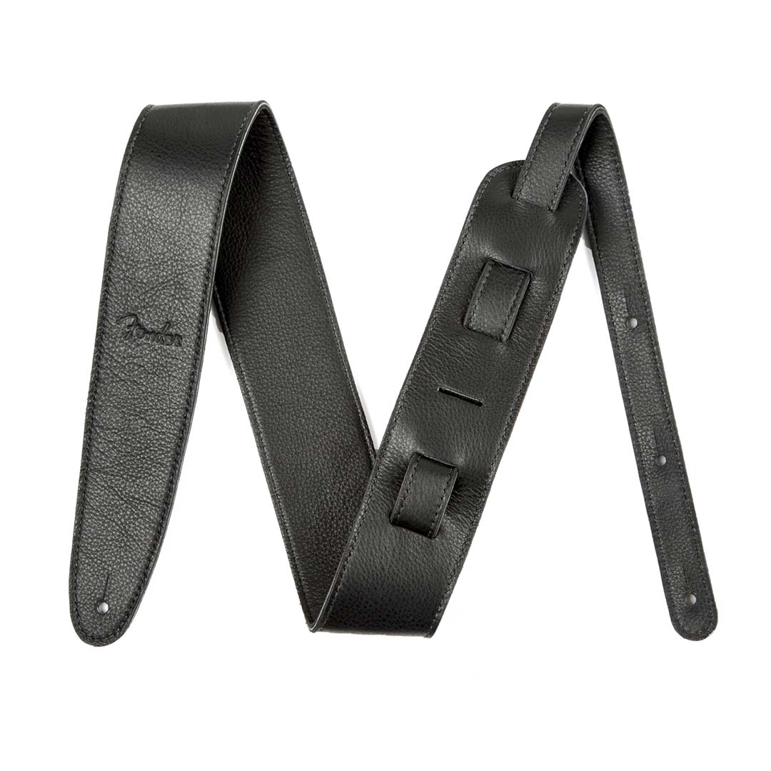 Artisan Crafted Leather Strap, Black, 2"