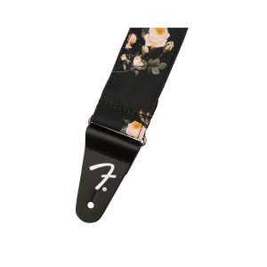 Floral Strap, Black, 2"
