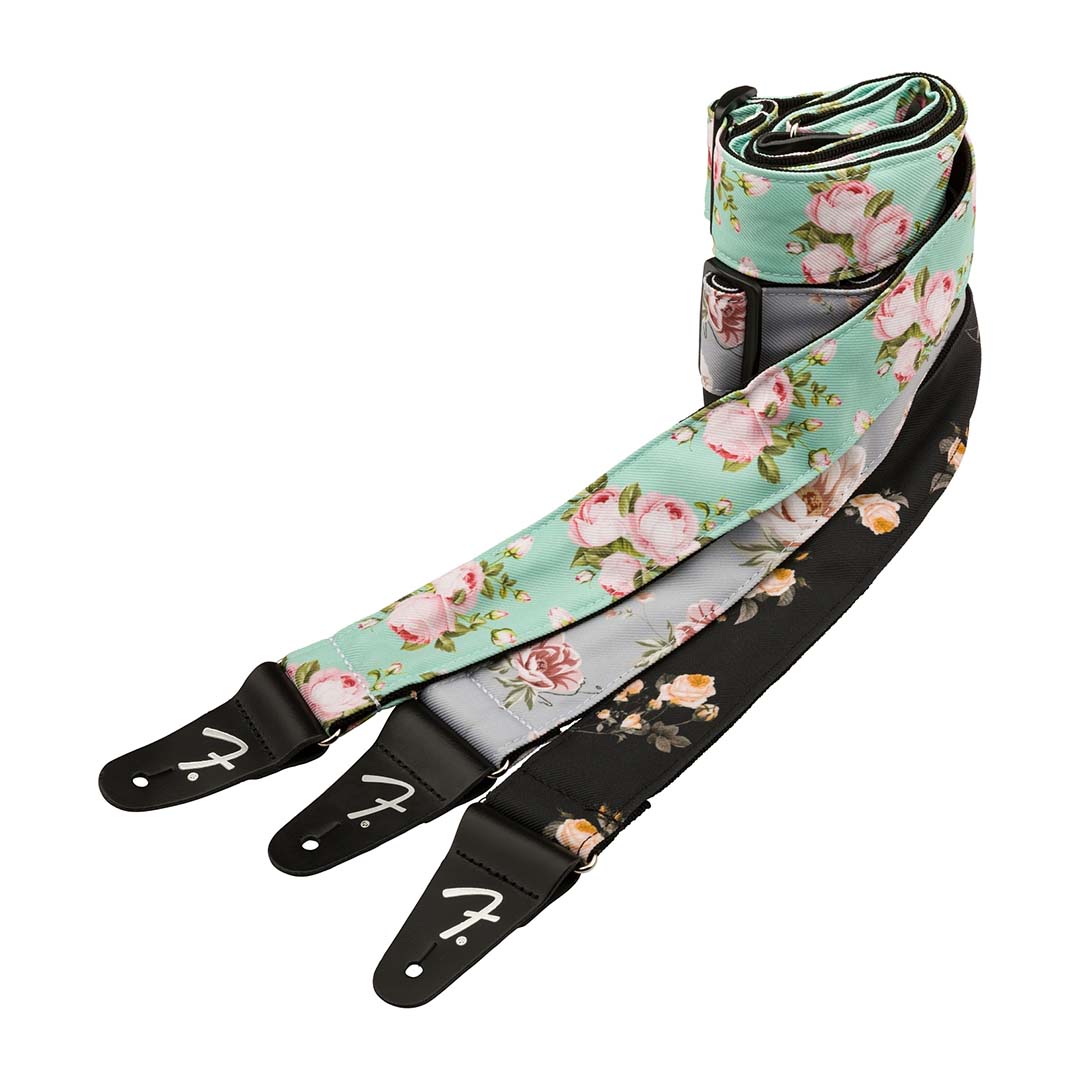 Floral Strap, Black, 2" - Image 2