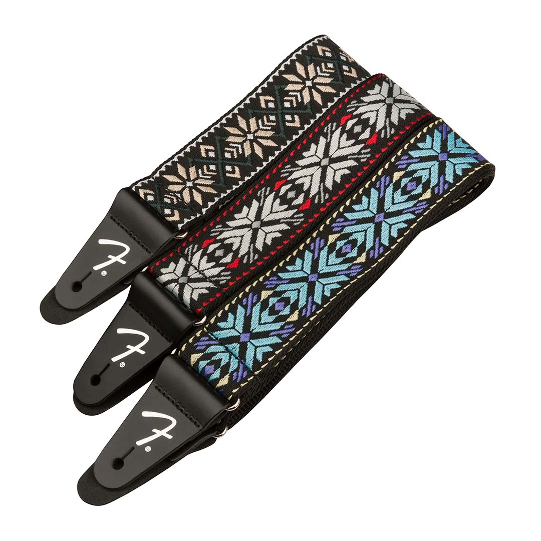 Pasadena Woven Strap, Yellow Snowflake, 2" - Image 2