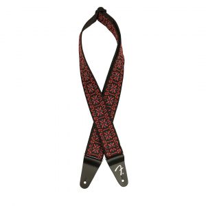 Pasadena Woven Strap, Lattice Red, 2"