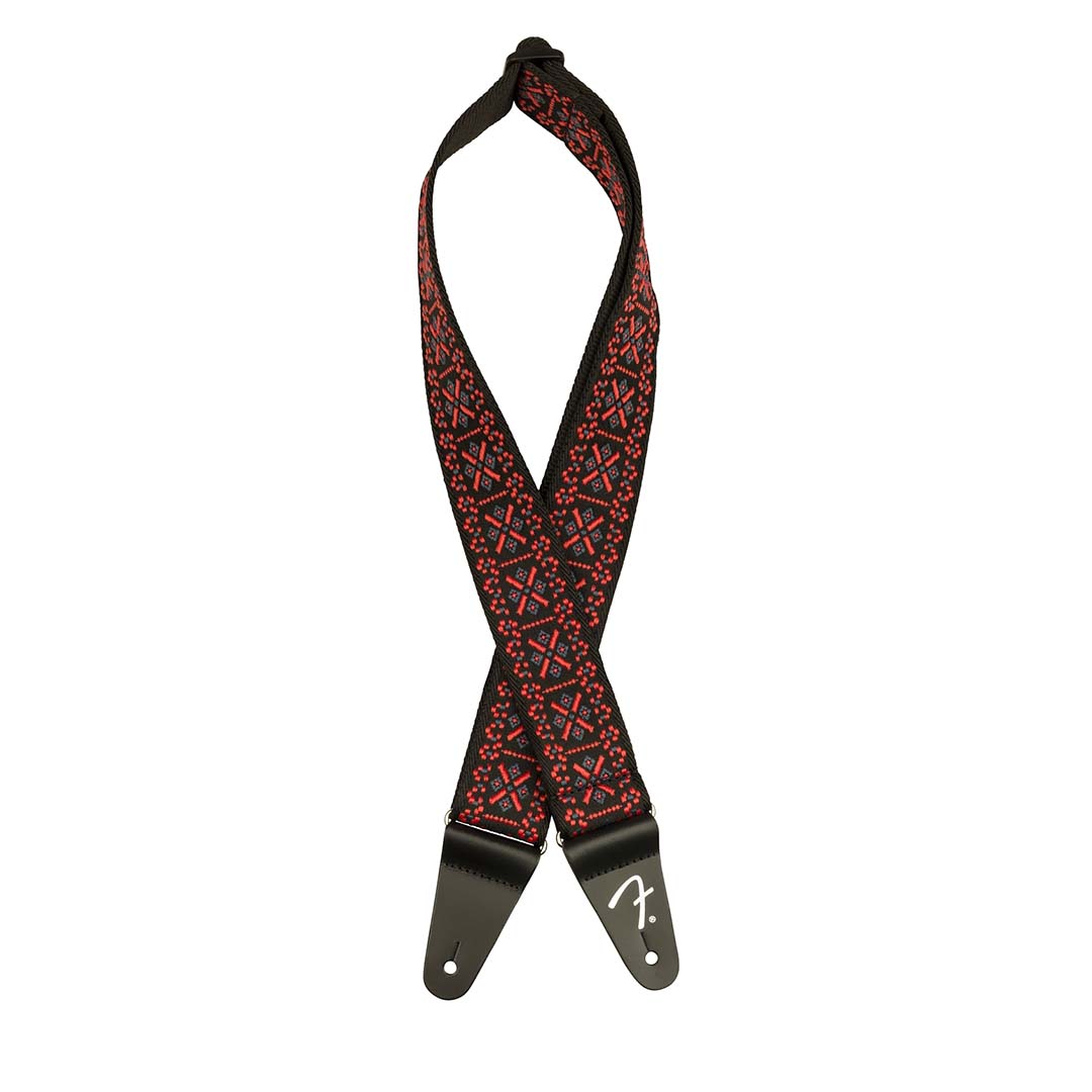 Pasadena Woven Strap, Lattice Red, 2"