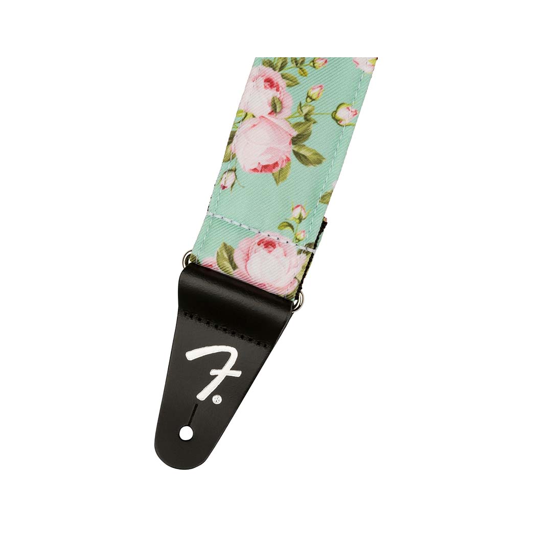 Floral Strap, Surf Green, 2"