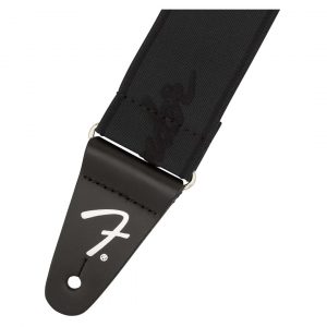 WeighLess™ Running Logo Strap, Black/Black, 2"