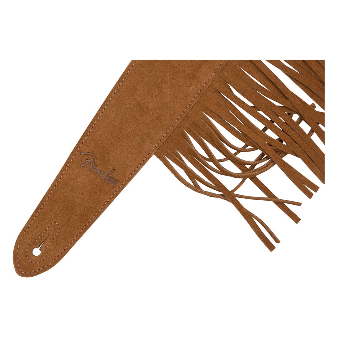 Suede Fringe Strap, Brown, 2.5" - Image 2