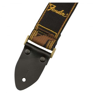 Legacy Vintage Monogram Strap, Black/Yellow & Brown, 2"