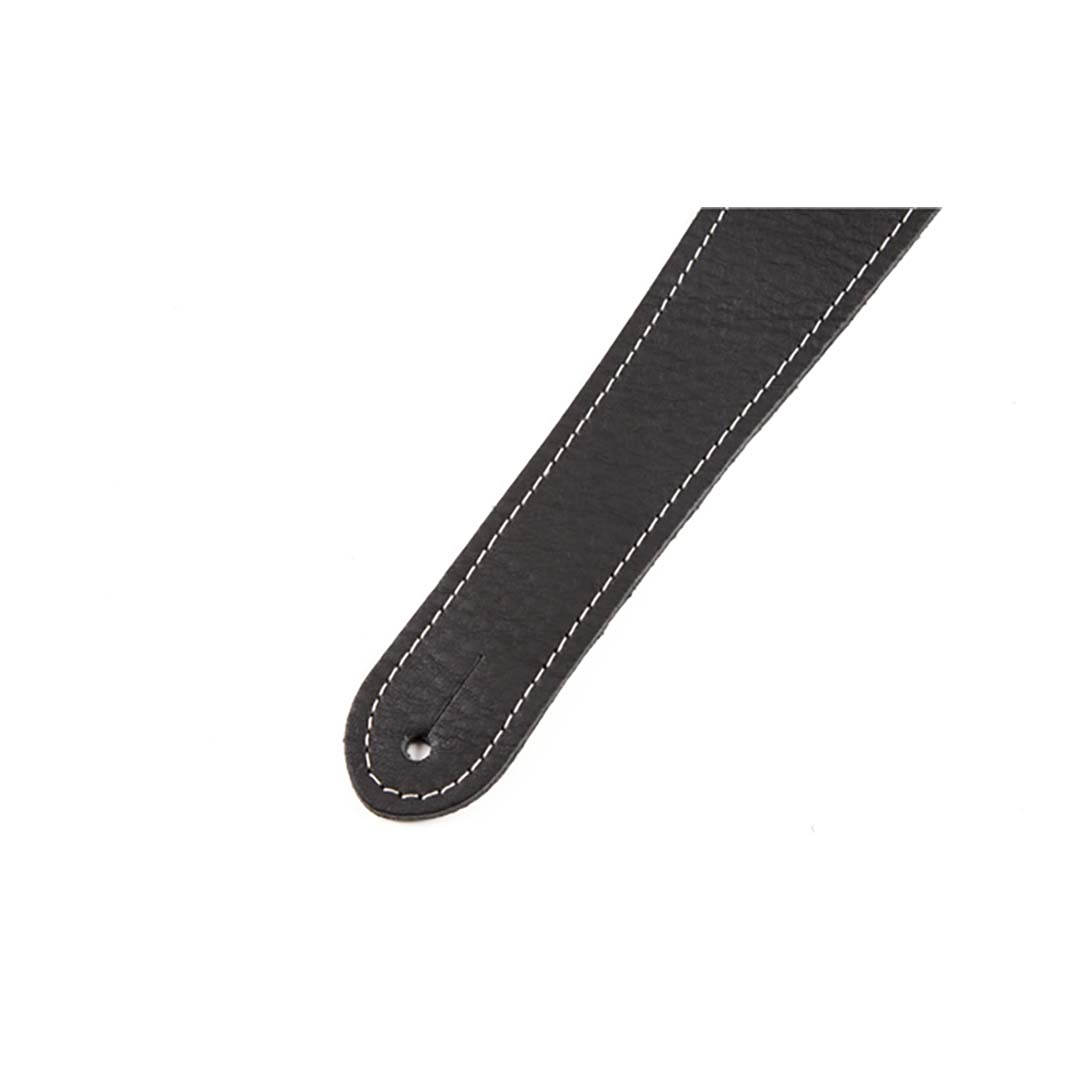 Monogrammed Leather Strap, Black, 2" - Image 3